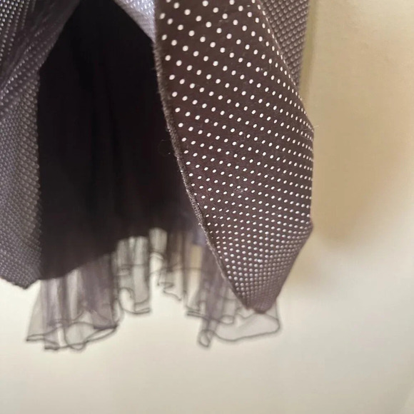VINTAGE Speechless Party Dress Brown Polka Dots with Sash Tulle   - size small - Picture 5 of 12